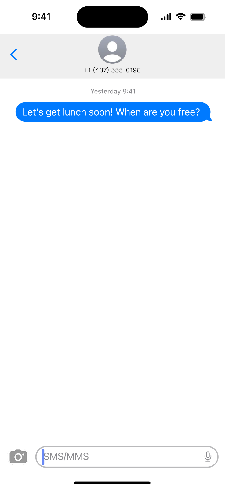 Pre-fill a text message to send with one quick scan.